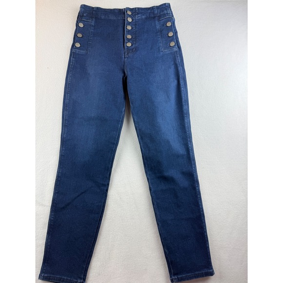 J Brand Natasha Sky High Crop Skinny Jeans Womens Button Fly Classic - Picture 1 of 10